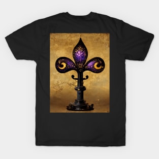 Purple and Gold Fleur De Lis T-Shirt